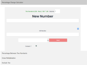 Percentage Change Calculator